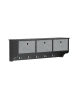 SoBuy Wandgarderobe in Matt-Schwarz - (W) 20 x (H) 31 x (L) 100 cm