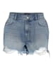 Noisy may Denimshorts Hohe Taille Used Look Sommer in Blau-3