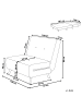 Beliani Einzelsofa FARRIS in Rot/Silber - (W) 100 x (H) 89 x (L) 87 cm