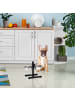 relaxdays Hunde-Futterstation in Silber - 2x 0,8 l