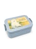 Mr. & Mrs. Panda MEPAL Bentobox Eisbär Faul Design mit Spruch in Blau Pastell