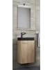 VCM  3tlg Waschtisch Slito SP Toilette schmal Schwarz in Sonoma-Eiche