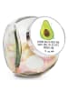 Mr. & Mrs. Panda Bonbonglas Avocado Glücklich mit Spruch in Weiß