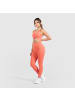 SMILODOX Kompression Leggings Amaze Ripp in Orange Melange