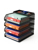 relaxdays Briefablage in Schwarz - (B)25 x (H)31 x (T)32 cm