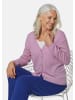 GOLDNER Weiche Kaschmirstrickjacke mit V-Ausschnitt in violett