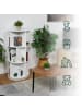 relaxdays Bücherregal in Weiß - (H)104 cm x Ø 50 cm