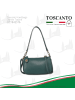 Toscanto Leder Schultertasche Toscanto Tasche petrolblau ca. 27cm