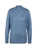 GOLDNER Pflegeleichter Pullover mit Stehbundkragen in blau