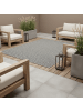 KADIMA DESIGN Teppich Outdoor Waschbar Kariert MALOJA Strapazierfähig OEKO-TEX in Grau