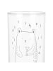 Mr. & Mrs. Panda Wasserglas Bär Party mit Spruch in Transparent