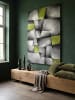 KADIMA DESIGN Kurzflorteppich Patchwork pflegeleicht Wohnzimmer Schlafzimmer Flur in Grün