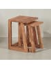 KADIMA DESIGN 2er Set MUMBAI Beistelltisch Massivholz Design