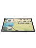 Mr. & Mrs. Panda fußmatte Panda Golfen Design mit Spruch in Weiß