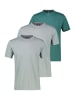 Lerros T-Shirt Basic in Grau / grün