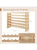 COSTWAY Weinregal Holz stapelbar 101 x 29 x 73 cm in Braun
