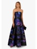 Adrianna Papell Langes Abendkleid Strapless Organza Gown in Black Multi