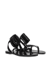 Isabel Marant Schwarz Leder Flip-Flop Sandalen