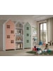 58 aufm Kessel REGALSCHRANK Set Kania 173x37x171 MDF Weiß /Bunt