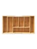 relaxdays Besteckkasten in Natur - (B)48,5 x (H)5 x (T)28 cm