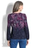 GOLDNER Langarm Druckshirt mit Allover-Print in marine / bunt / gemustert