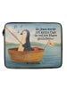 Mr. & Mrs. Panda Hülle Laptop Pinguin Angelboot Design mit Spruch in Weiß