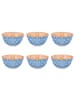 Butlers Schale ORNAMENTS 6er-Set in Weiß / Blau / Gelb