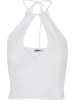 Urban Classics Urban Classics Damen Ladies Short Wraped Neckholder Top in white