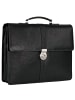 Leonhard Heyden Bergamo Aktentasche Leder 40 cm Laptopfach in schwarz