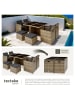 tectake Aluminium Rattan Gartenlounge für 4 bis 8 Personen, Inkl. Schutzhülle