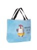 Mr. & Mrs. Panda Stofftasche Pinguin Kokosnuss mit Spruch in Eisblau