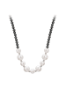 gaya Women Necklace in Silver White Black