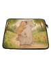 Mr. & Mrs. Panda Laptop Tasche Papa Bär Design ohne Spruch in Weiß