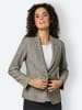 creation L Leinen-Blazer in khaki-weiß-meliert
