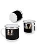Mr. & Mrs. Panda Tasse Gastgeschenke Freude mit Spruch in Schwarz