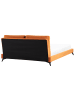 Beliani Doppelbett MELLE in Orange/Schwarz - (W) 196 x (H) 98 x (L) 233 cm
