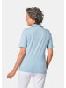 GOLDNER Kurzgröße:  Baumwollshirt mit Polokragen in hellblau