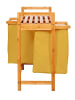 Lumaland Wäschekorb Bambus 73x64x33cm gelb 2 Wäschesäcke gelb