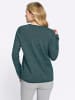 Sieh an! 2-in-1-Pullover in petrol-silberfarben