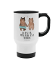 Mr. & Mrs. Panda auto becher Bär Freundin mit Spruch in Weiß