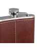 relaxdays 2tlg. Flachmann-Set in Silber/ Braun