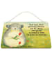 Mr. & Mrs. Panda Deko Schild Chinchilla Blume Design mit Spruch in Weiß