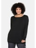 sheego Longpullover in schwarz