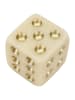 Mauro Ferretti Beige und goldene Harzwürfel, 8x8x8 cm