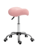HOMCOM Rollhocker-52L x 53B x 49-61H cm-Rosa