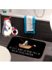 Mr. & Mrs. Panda Badematte Pinguin Angelboot mit Spruch in Schwarz