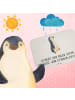 Mr. & Mrs. Panda Badematte Pinguin mHerzieren mit Spruch in Weiß