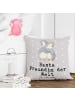 Mr. & Mrs. Panda 40x40 Kissen Pinguin Beste Freundin der Welt mi... in Grau Pastell