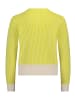 BETTY & CO Strickpullover mit Strickdetails in Cream/Yellow