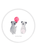 Mr. & Mrs. Panda Rund Magnet Koala Luftballon ohne Spruch in Weiß